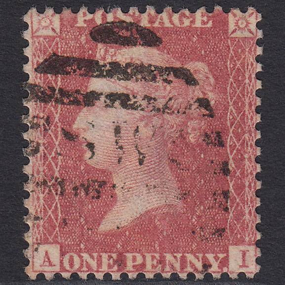 GB QV 1857 1d (Plate 52) SG40-C10(1) AI FU Missing Imprimatur London D&S Cancel