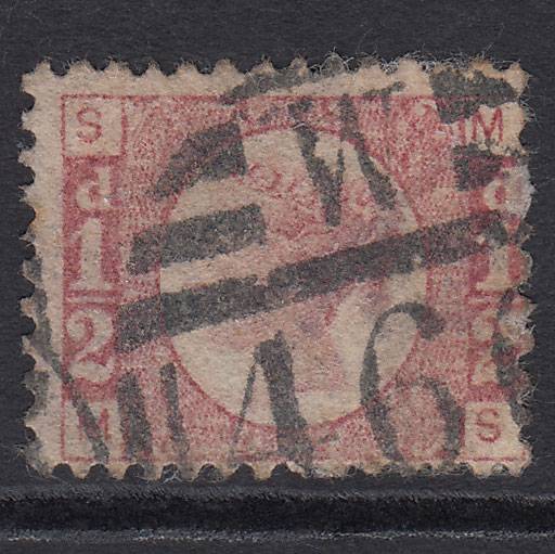 GB QV 1870 1/2d Rose (Plate 13) SG49-G4 MS Liverpool W 466