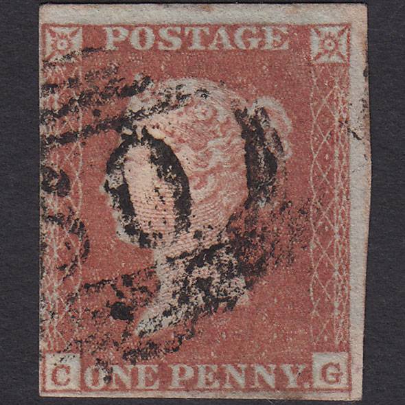 GB QV 1841 1d Lavender Tinted Paper (Plate 125) SG8-Bs91e CG GU 4 Margins