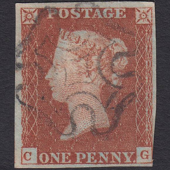 GB QV 1841 1d Red-brown (Plate 33) SG8-B1(1) CG FU nr 4 Margins MX