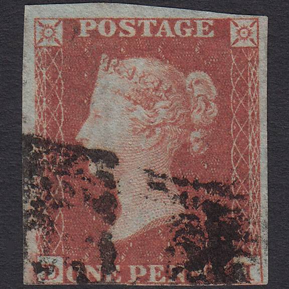 GB QV 1841 1d Red-brown (Plate 170) SG8-B2(1) DI GU nr 4 Margins Scotland