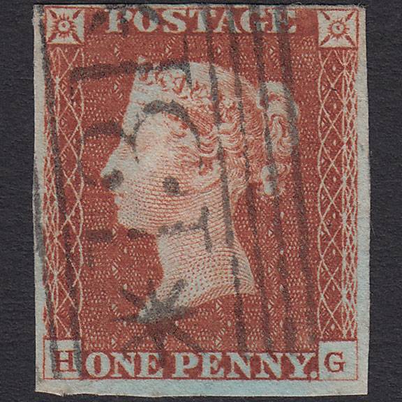GB QV 1841 1d Red-brown (Plate 67) SG8-B1(1) HG FU 4M Edinburgh 131 Stars