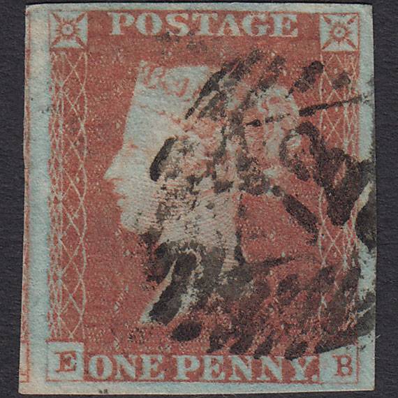 GB QV 1841 1d Red-brown (Plate 84) SG8-B1(1) EB GU 4M London IS Cancel
