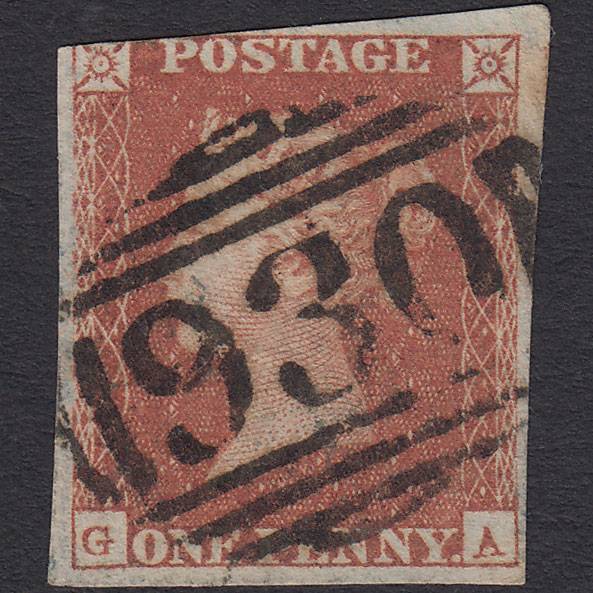 GB QV 1841 1d Red-brown (Plate 100) SG8-B1(1) GA FU 3 Margins York 930