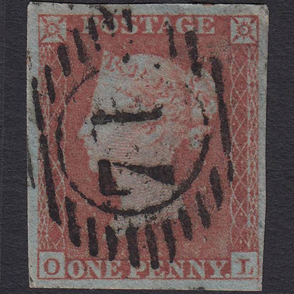 GB QV 1841 1d Very Blued (Plate 144) SG8a-B1(2) OL FU 4M London D&S 71