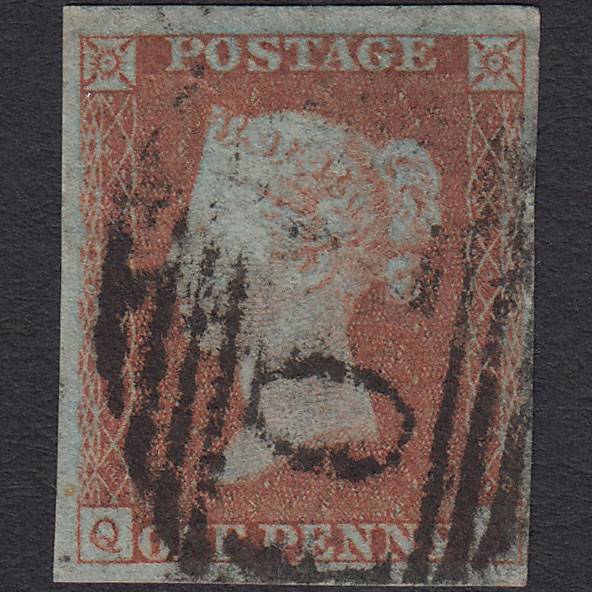 GB QV 1841 1d Pale Red-brown (Plate 115) SG9-B1(3) QJ FU 4M Bideford 70