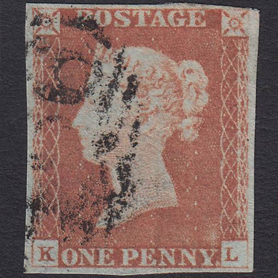GB QV 1841 1d Red-brown Pl 73 SG8-B1(1) KL FU Missing Imprimatur nr 4M