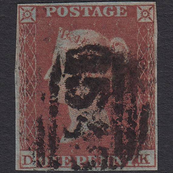GB QV 1841 1d (Plate 174) SG8a-B1(2) DK GU 4 Margins Newcastle 545