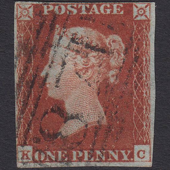 GB QV 1841 1d (Plate 66) SG10-B1(4) KC FU 4M Weston-super-mare 871