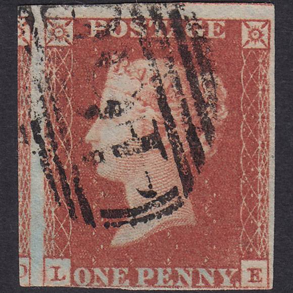 GB QV 1841 1d Red-brown (Plate 102) SG8-B1(1) LE FU nr 4M Liverpool 466