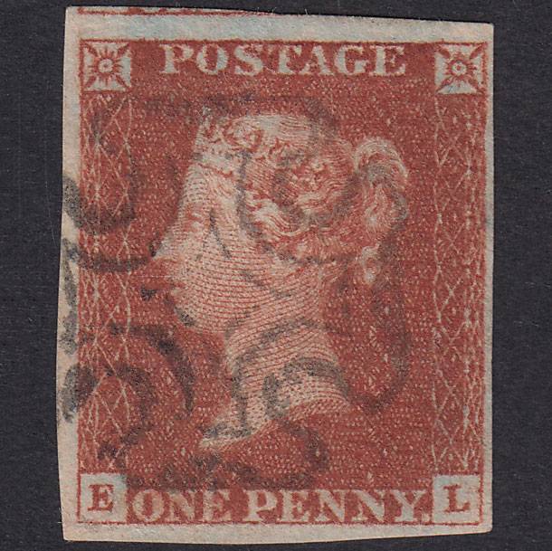 GB QV 1841 1d Red-Brown Plate 33 SG8-B1(1) EL FU Maltese Cross
