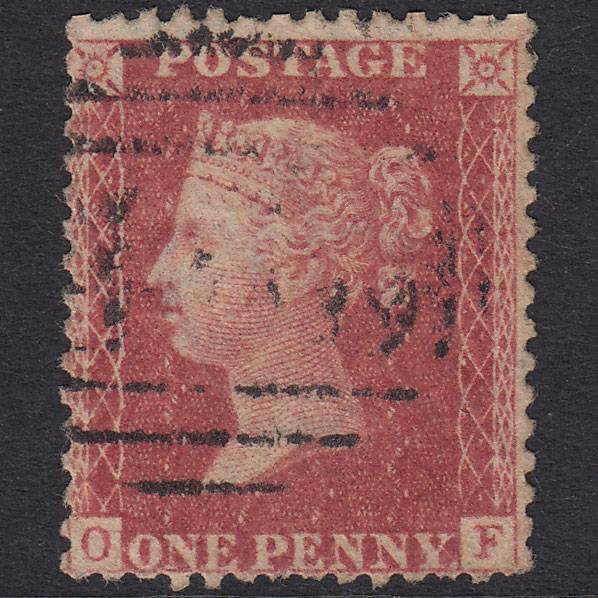 GB QV 1857 1d Rose-Red Plate 62 SG40-C10(1) OF GU