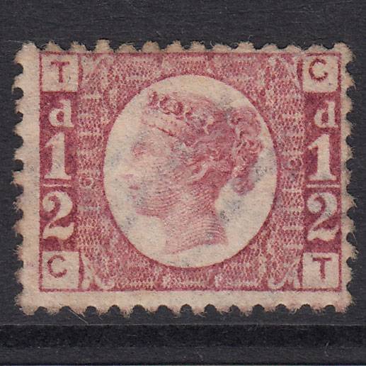 GB QV 1870 1/2d Rose-Red Plate 6 SG48-G4 CT FINE M MINT