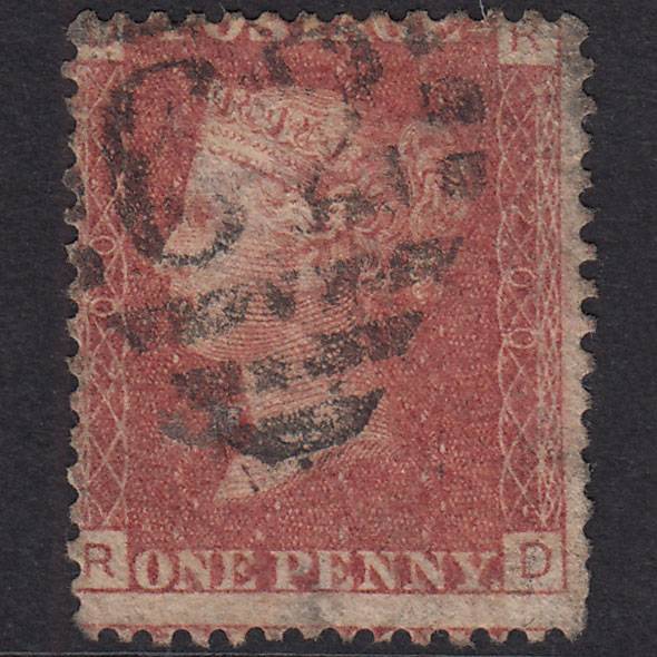 GB QV 1864 1d Rose-Red Plate 200 SG43-G1(1) RD GU Belfast 62