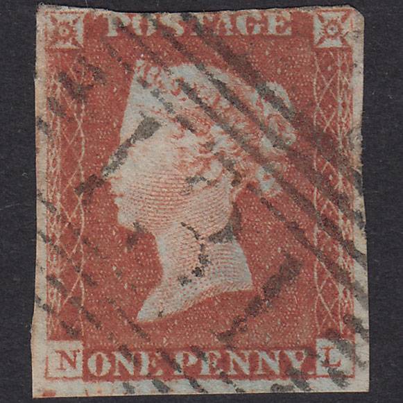GB QV 1841 1d Plate 57 SG8-B1(1) Re-Entry NL GU 3M Edinburgh 131