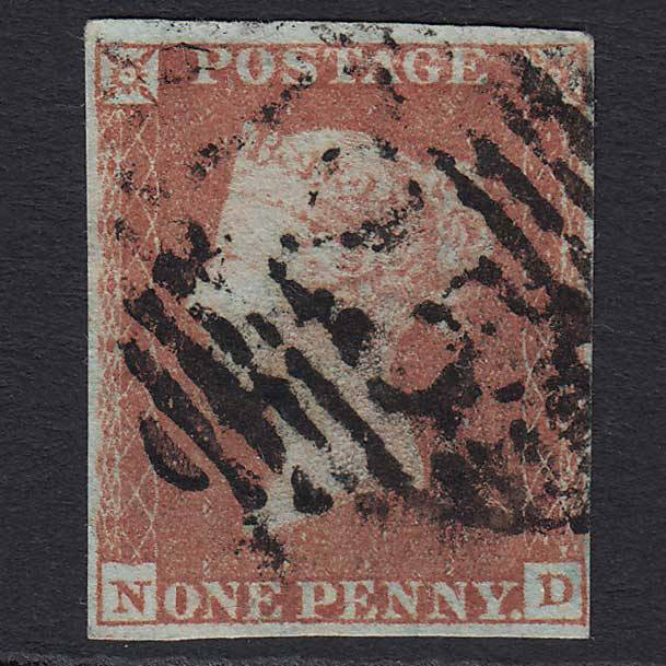 GB QV 1841 1d Red-brown (Plate 98) (SG8) 'ND' GU Castlewellan? (125) 4M