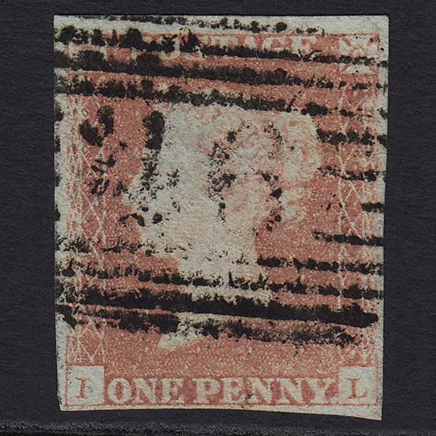GB QV 1841 1d Red-brown Pl 95 (SG8) 'IL' FU Blairgowrie (46) 4M Imperf