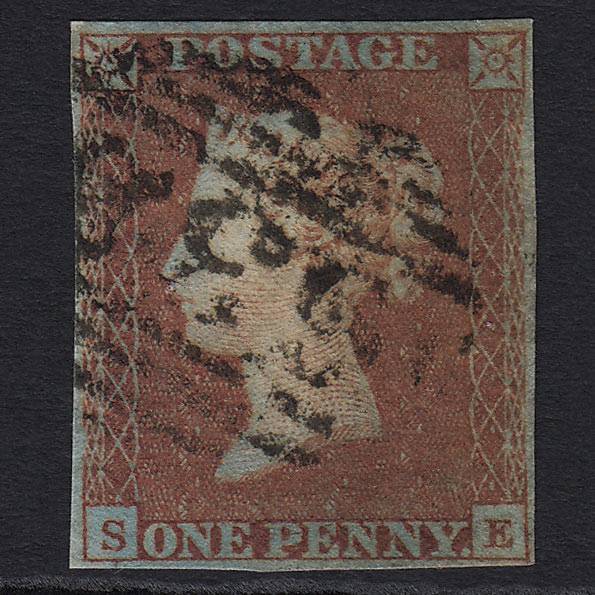 GB QV 1841 1d Red-brown (Plate 97) (SG8) 'SE' GU 4 Margins