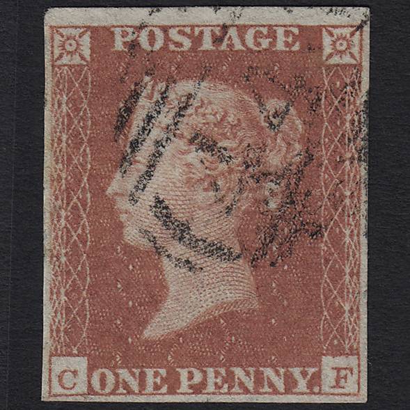 GB QV 1841 1d Red-brown (Plate 101) SG8-B1(1) CF FU 4M Imperf