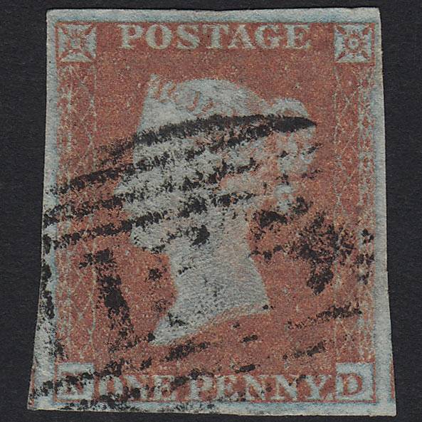 GB QV 1841 1d Red-brown (Plate 143) SG8-B2(1) ND GU 4M Imperf