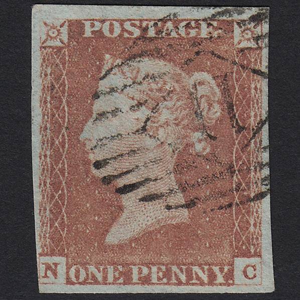 GB QV 1841 1d Red-brown (Plate 79) SG8-B1(1) NC FU London No.11 4M Imperf
