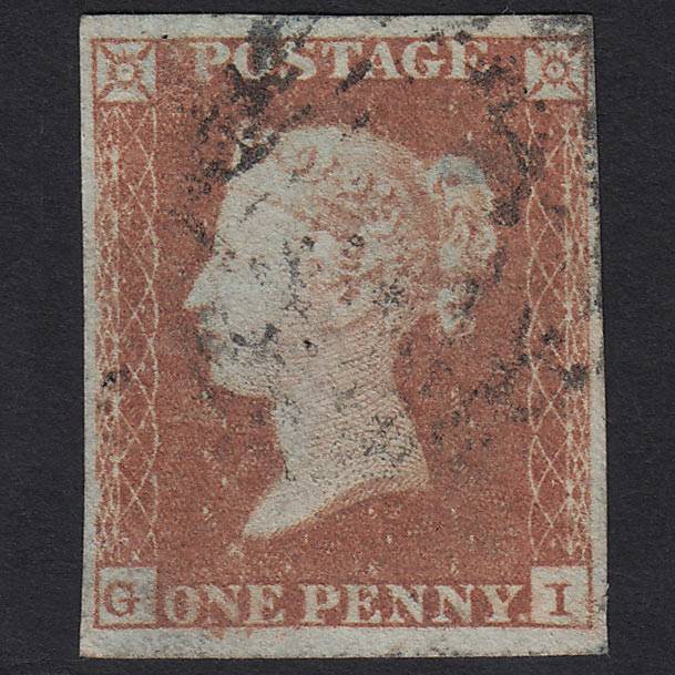 GB QV 1841 1d (Plate 96) SG8-B1(1) GI PU Missing Imprimatur 4M Pinhole