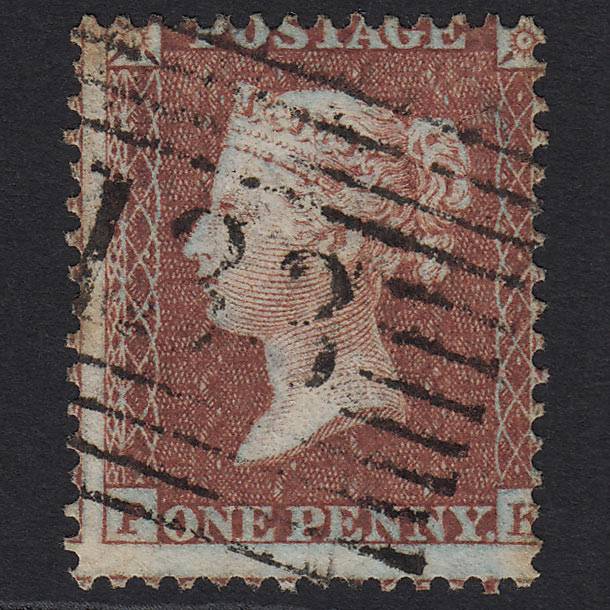 GB QV 1855 1d Red-brown (Plate 1) C6(1) PK FU Elgin 133