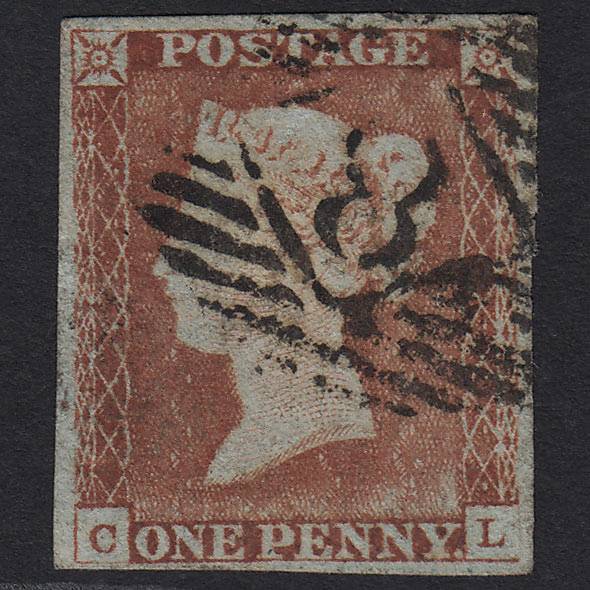 GB QV 1841 1d Pale Red-brown (Plate 46) SG9-B1(3) CL FU London IS 8 4M