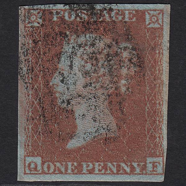 GB QV 1841 1d Red-brown (Plate 132) SG8-B2(1) QF GU Missing Imprimatur 4M