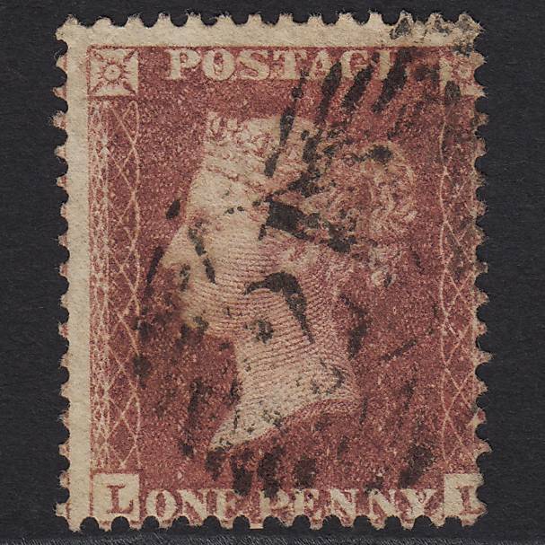 GB QV 1857 1d Rose-red (Plate 42) SG40-C10(1) LL GU London IS 21 Misperf