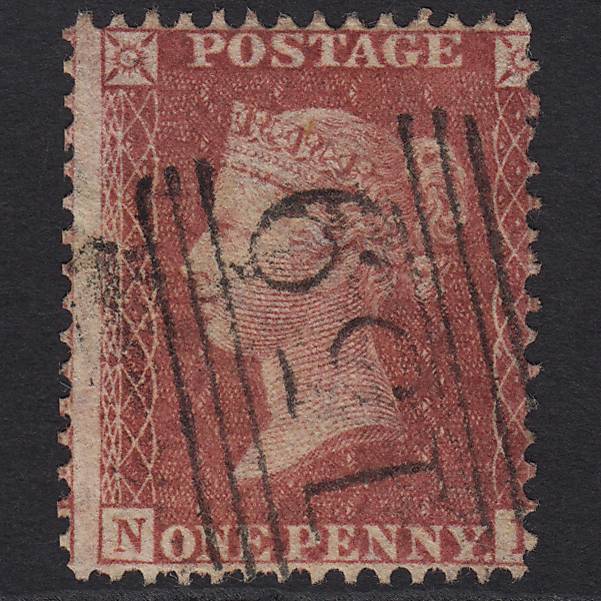 GB QV 1857 1d Rose-red (Plate 46) SG40-C10(1) NI VFU Glasgow 159 Misperf