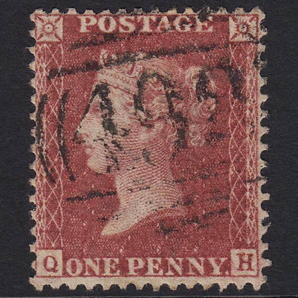 GB QV 1857 1d Rose-red (Plate 47) SG40-C10(1) QH GU Manchester 498