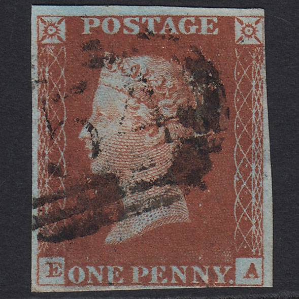 GB QV 1841 1d Red-brown (Plate 59) SG8-B1(1) EA GU 4 Margins