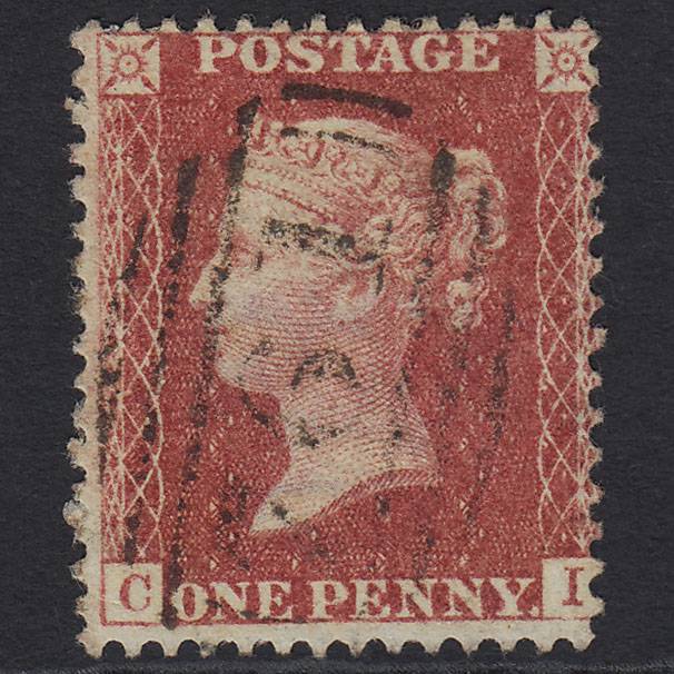GB QV 1857 1d Rose-red (Plate 34) SG40-C10(1) CI VFU Sunderland 761