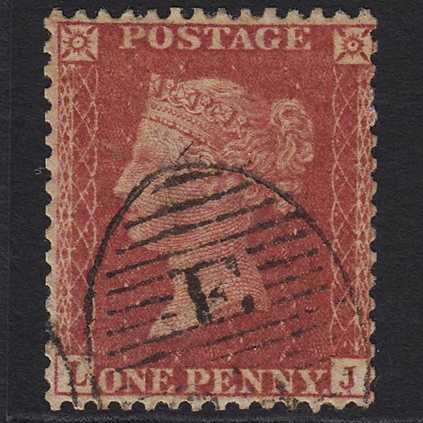 GB QV 1857 1d Rose-red (Plate 57) SG40-C10(1) LJ GU London D&S Cancel