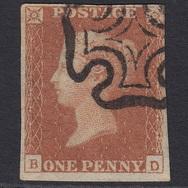 GB QV 1841 1d (Plate 22) SG8-B1(1) BD FU Miss Imprimatur 4M MX Double Letter
