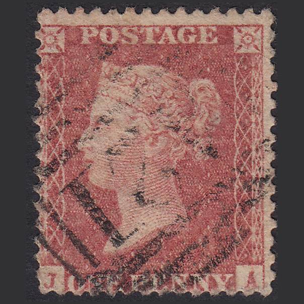 GB QV 1857 1d Rose-red (Plate 56) SG40-C10(1) JA GU Redhill A21