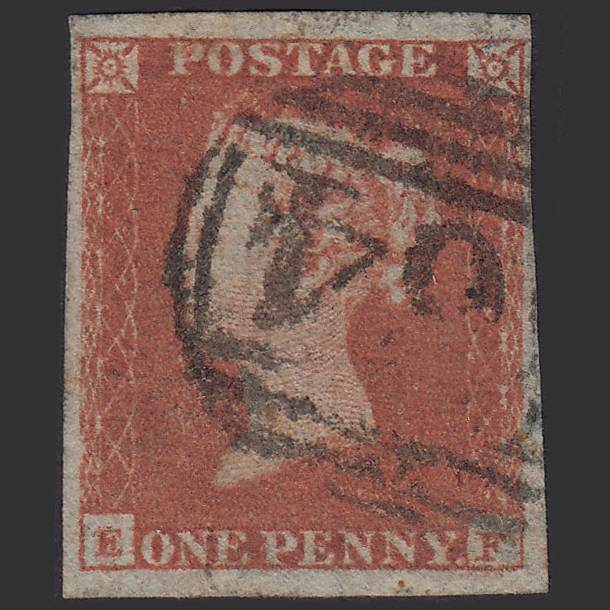 GB QV 1841 1d Red-brown (Plate 94) SG8-B1(1) EF GU 4M Imperf