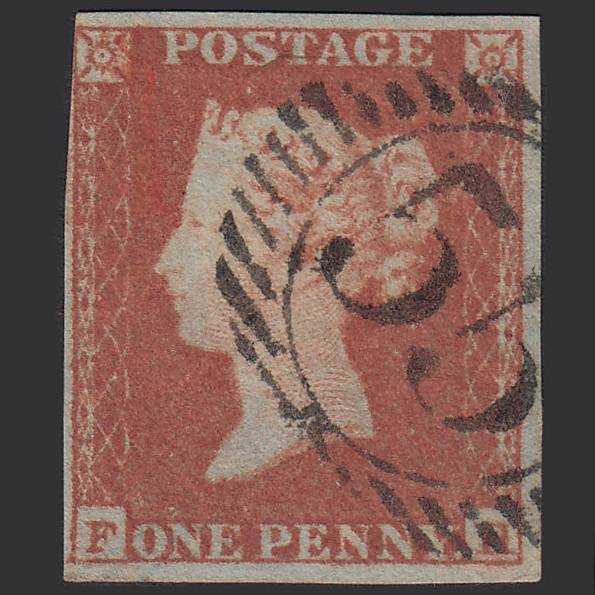 GB QV 1841 1d Red-brown (Plate 90) SG8-B1(1) FH FU nr 4M London D&S 55