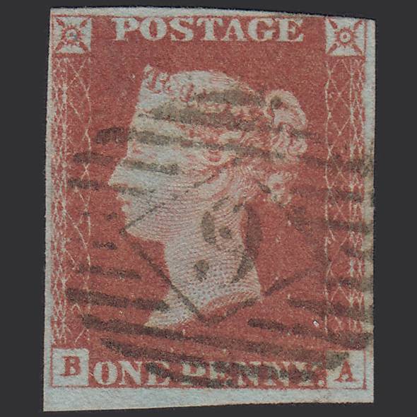 GB QV 1841 1d Red-brown (Plate 74) SG8-B1(1) BA FU nr 4M London IS Cancel