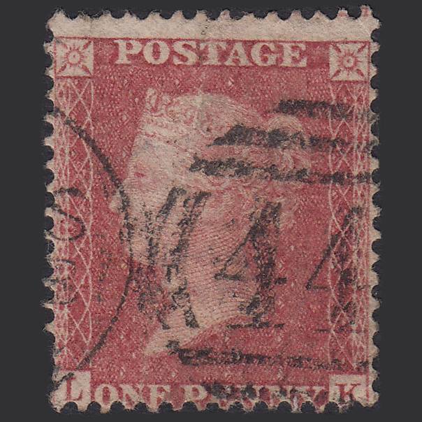 GB QV 1857 1d Rose-red (Plate 66) SG40-C10(1) LK GU Leeds 447