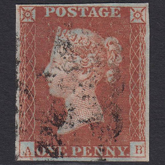 GB QV 1841 1d (Plate 20) SG8-B1(1) Const Var AB FU Missing Imprimatur 4M MX