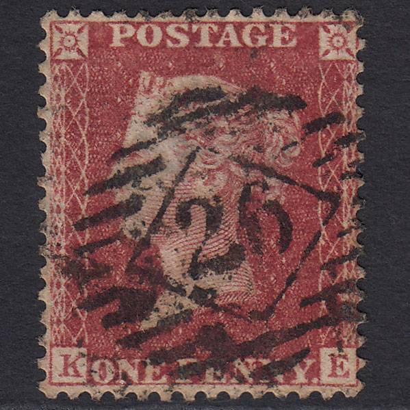 GB QV 1857 1d Rose-red (Plate 46) SG40-C10(1) KE GU London IS 26