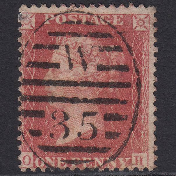 GB QV 1857 1d Rose-red (Plate 66) SG40-C10(1) OH FU London D&S W35