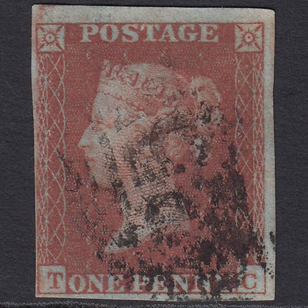 GB QV 1841 1d Red-brown (Plate 175) SG8-B2(1) TC GU 4 Margins