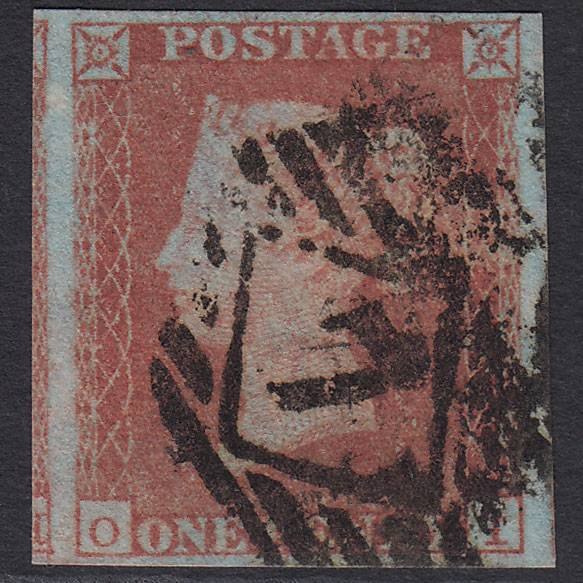 GB QV 1841 1d Pl 102 SG8a-B1(2) OI FU 4 Good to Huge Margins London IS 7
