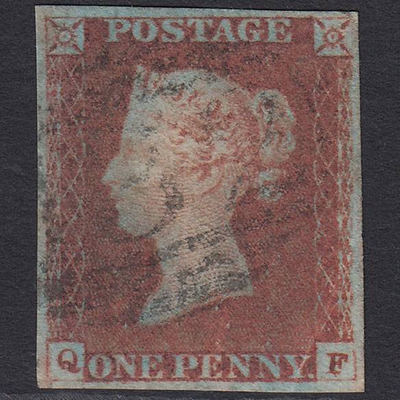 GB QV 1841 1d Red-brown (Plate 82) SG8-B1(1) QF GU 4 Margins Brighton 132