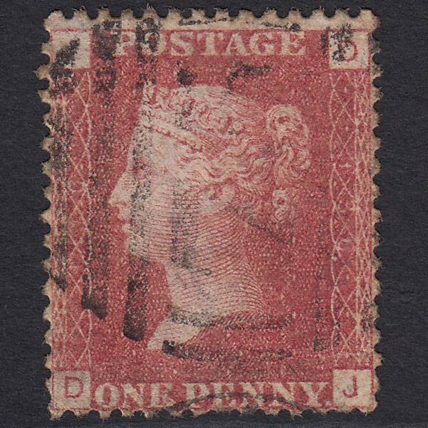 GB QV 1864 1d Rose-red (Plate 136) SG43-G1(1) DJ GU Birmingham 75