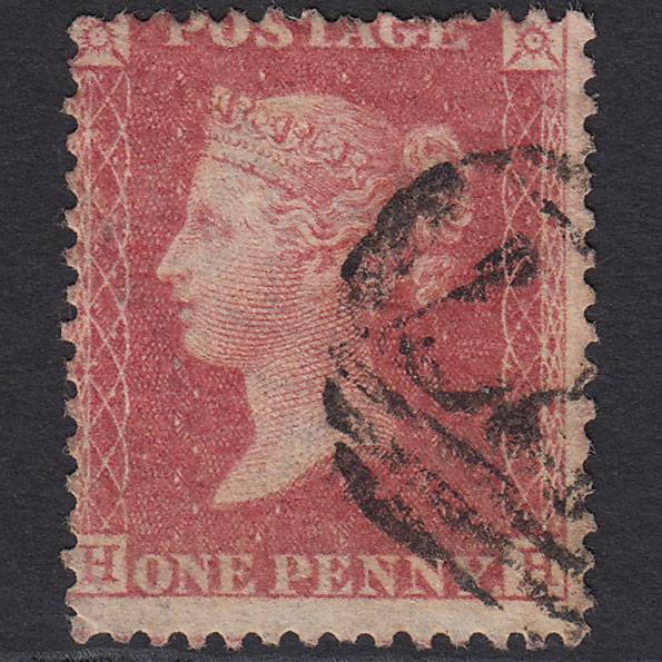 GB QV 1857 1d Pale Rose (Plate 44) SG39-C10(3) HH GU