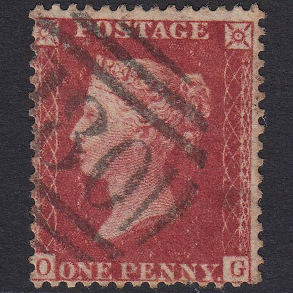 GB QV 1857 1d Deep Rose-red (Plate 43) SG41-C10(4) OG GU Chester 180